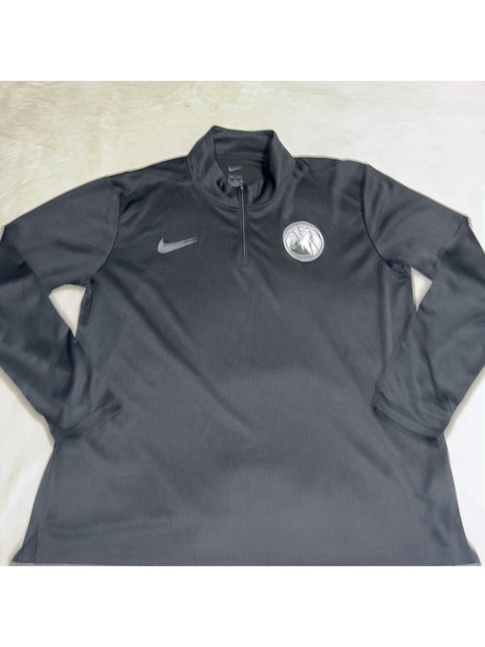 Nike Minnesota Timberwolves Dri-FIT Mens XL Black 1/4 Zip Pullover NBA